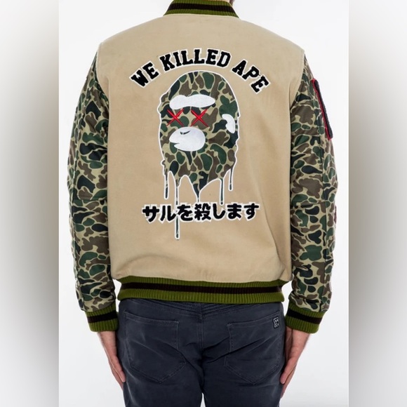 Hudson x Bape “We Killed Ape" NYC LE Varsity Bomber Jacket " - Picture 7 of 10